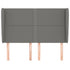 Headboard with Ears Dark Grey 147 cm Fabric