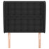 Headboard with Ears Black 83 cm Faux Leather