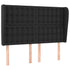 Headboard with Ears Black 147x23x118/128 cm Faux Leather