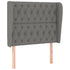 Headboard with Ears Dark Grey 103x23x118/128 cm Fabric