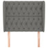 Headboard with Ears Dark Grey 103x23x118/128 cm Fabric