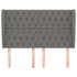 Headboard with Ears Dark Grey 147x23x118/128 cm Fabric