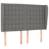 Headboard with Ears Dark Grey 147 cm Fabric