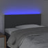 LED Headboard Dark Grey 100 cm Fabric