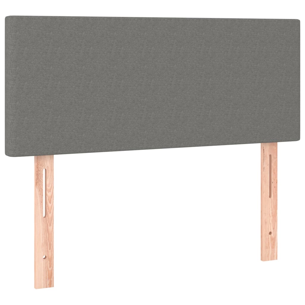 LED Headboard Dark Grey 100 cm Fabric