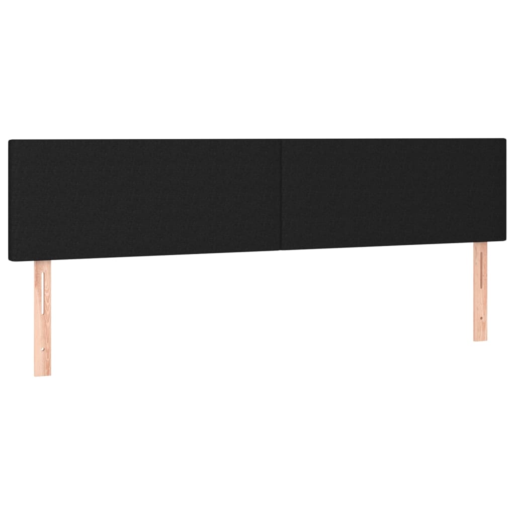 LED Headboard Black 160x5x78/88 cm Fabric