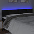 LED Headboard Black 200x5x78/88 cm Fabric