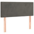 LED Headboard Dark Grey 100 cm Velvet