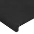 LED Headboard Black 160x5x78/88 cm Velvet