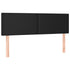 LED Headboard Black 144 cm Faux Leather