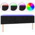 LED Headboard Black 160x5x78/88 cm Fabric