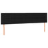 LED Headboard Black 160x5x78/88 cm Fabric