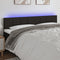 LED Headboard Black 160x5x78/88 cm Fabric