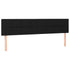 LED Headboard Black 200x5x78/88 cm Fabric