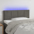 LED Headboard Dark Grey 100x5x78/88 cm Velvet