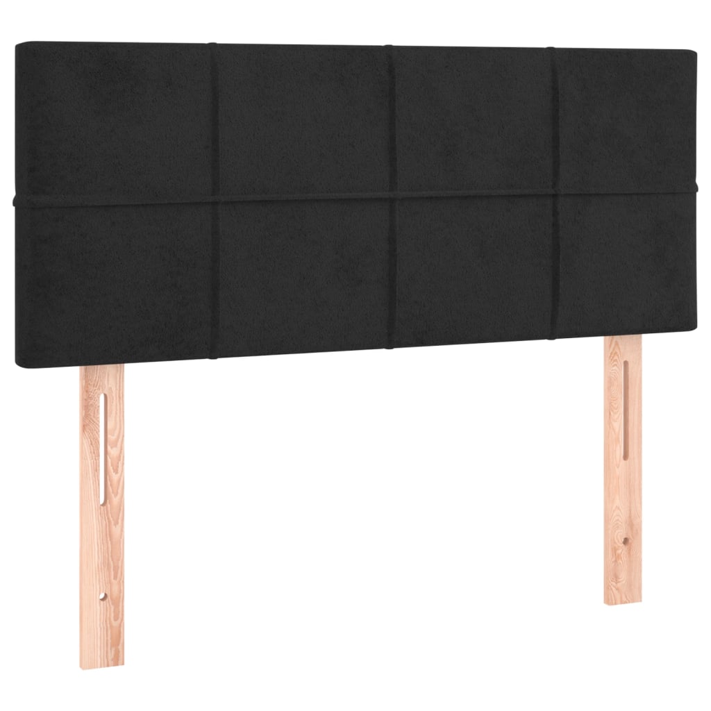 LED Headboard Black 100 cm Velvet