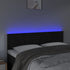 LED Headboard Black 144 cm Velvet