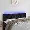 LED Headboard Black 144 cm Velvet