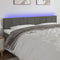 LED Headboard Dark Grey 160x5x78/88 cm Velvet