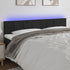 LED Headboard Black 200 cm Velvet