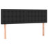 LED Headboard Black 144x5x78/88 cm Faux Leather