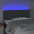 LED Headboard Dark Grey 100x5x78/88 cm Fabric