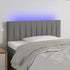 LED Headboard Dark Grey 100x5x78/88 cm Fabric