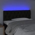 LED Headboard Black 100x7x78/88 cm Fabric