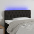 LED Headboard Black 100x7x78/88 cm Fabric