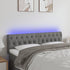 LED Headboard Dark Grey 144x7x78/88 cm Fabric