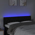 LED Headboard Black 144x7x78/88 cm Fabric