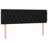 LED Headboard Black 144x7x78/88 cm Fabric