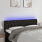 LED Headboard Black 160x7x78/88 cm Fabric