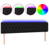 LED Headboard Black 200x7x78/88 cm Fabric