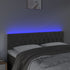 LED Headboard Dark Grey 144 cm Velvet