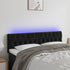 LED Headboard Black 144 cm Velvet