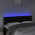 LED Headboard Black 160x7x78/88 cm Velvet