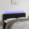 LED Headboard Black 160x7x78/88 cm Velvet