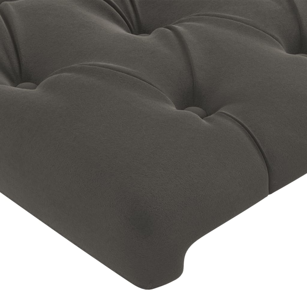 LED Headboard Dark Grey 200 cm Velvet