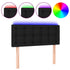 LED Headboard Black 100x5x78/88 cm Fabric