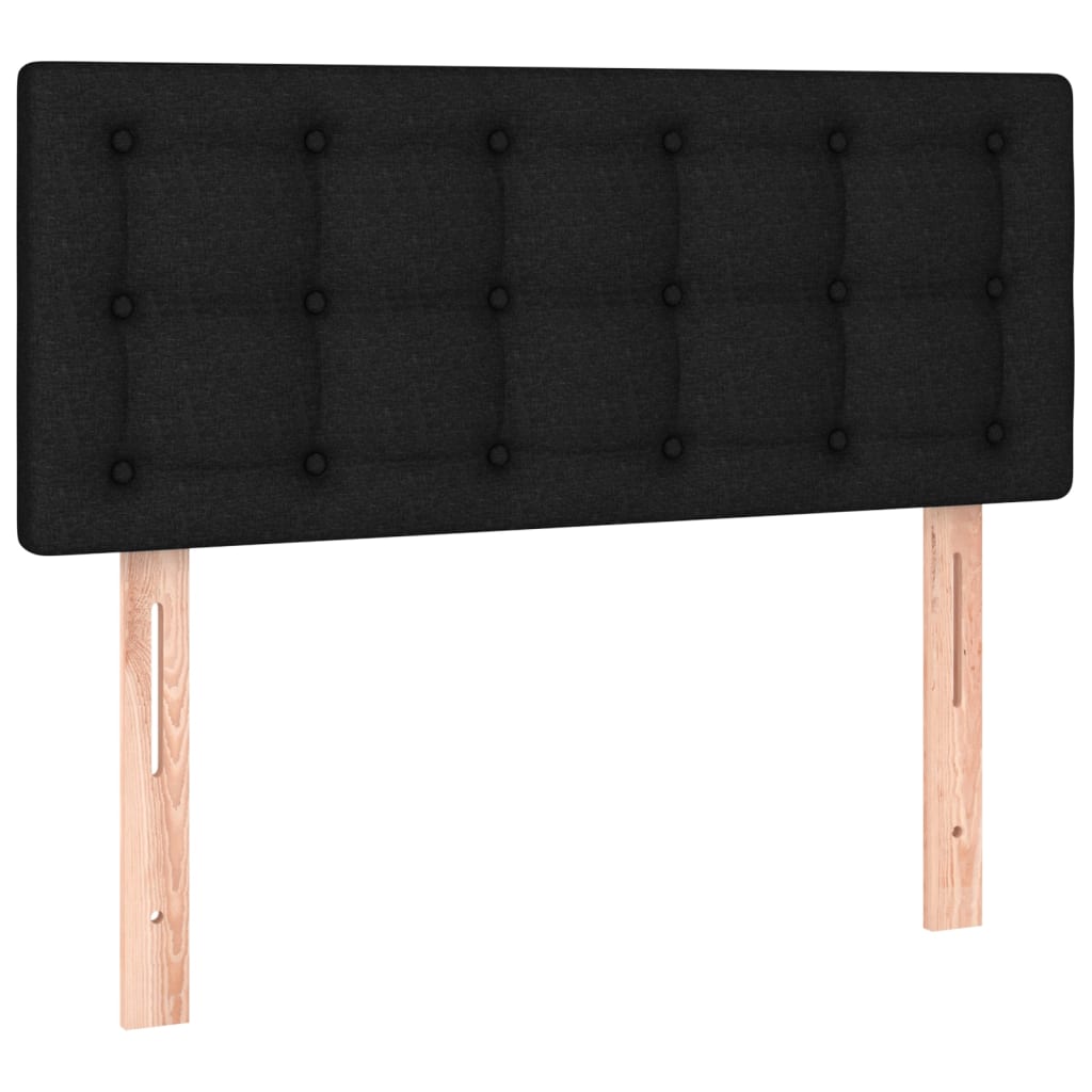 LED Headboard Black 100x5x78/88 cm Fabric