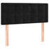 LED Headboard Black 100x5x78/88 cm Velvet