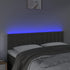 LED Headboard Dark Grey 144x5x78/88 cm Velvet