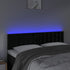 LED Headboard Black 144x5x78/88 cm Velvet