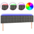 LED Headboard Dark Grey 160 cm Velvet