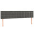 LED Headboard Dark Grey 160 cm Velvet