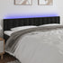 LED Headboard Black 160 cm Velvet