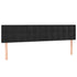 LED Headboard Black 200x5x78/88 cm Velvet