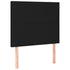 LED Headboard Black 80x5x118/128 cm Fabric