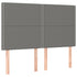 LED Headboard Dark Grey 144x5x118/128 cm Fabric